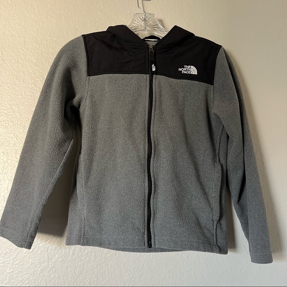 THE NORTH FACE • Black & Gray Boys Zipper Up Jacket Size Medium 10/12
